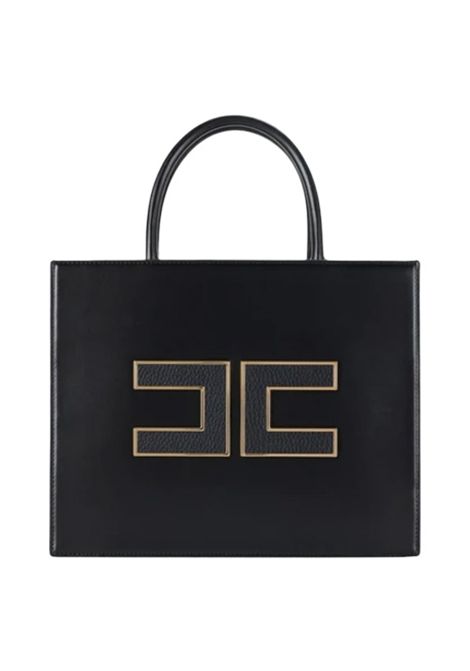 Borsa ELISABETTA FRANCHI donna BS32A56 Nera grande effetto pelle logo  ELISABETTA FRANCHI | Borse | BS32A56110